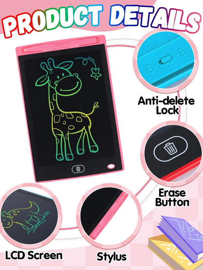 LCD Writing Tablet for Kids Party Favors Bulk - 24 Pack 8.5in Colorful Doodle Board, Erasable Drawing Pad for Goodie Bags Stuffers Birthday Gifts, Learning Travel Toys for Girls Boys Aged 3 4 5 6 7 8