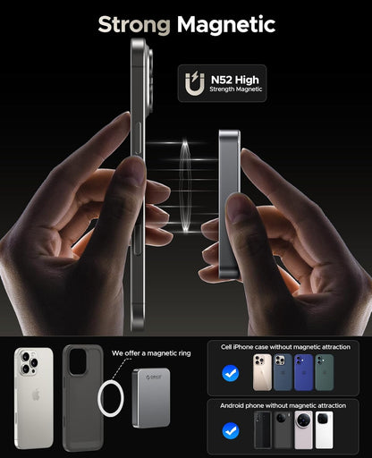 ORICO 512GB Magnetic Portable SSD, Aluminum Alloy, 4K 120 fps ProRes HDR Record and Store, Up to 2000MB/s, External Solid State Drive, Compatible with iPhone 16 Pro Max, Tablet, Computer - K20