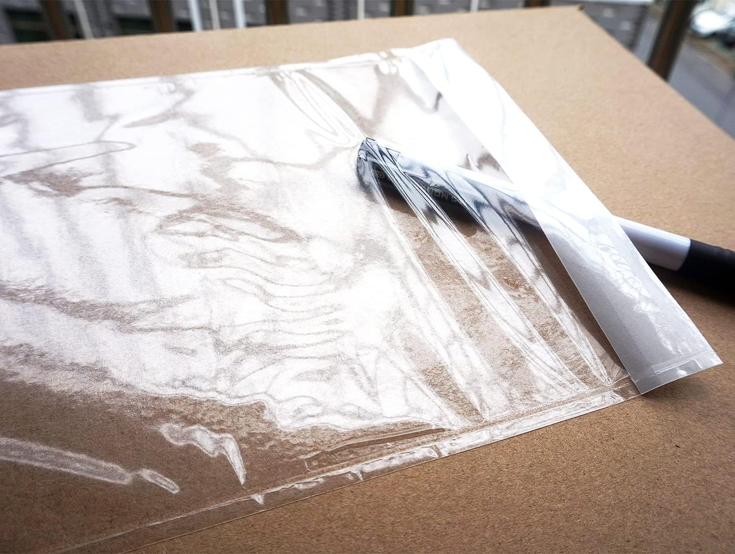 Premium 4.7''x7.5'' Packing List Envelope, Tailored Size for 4x6'' Shipping Labels,Self Adhesive Shipping Label Pouch/Sleeve (300 pack)