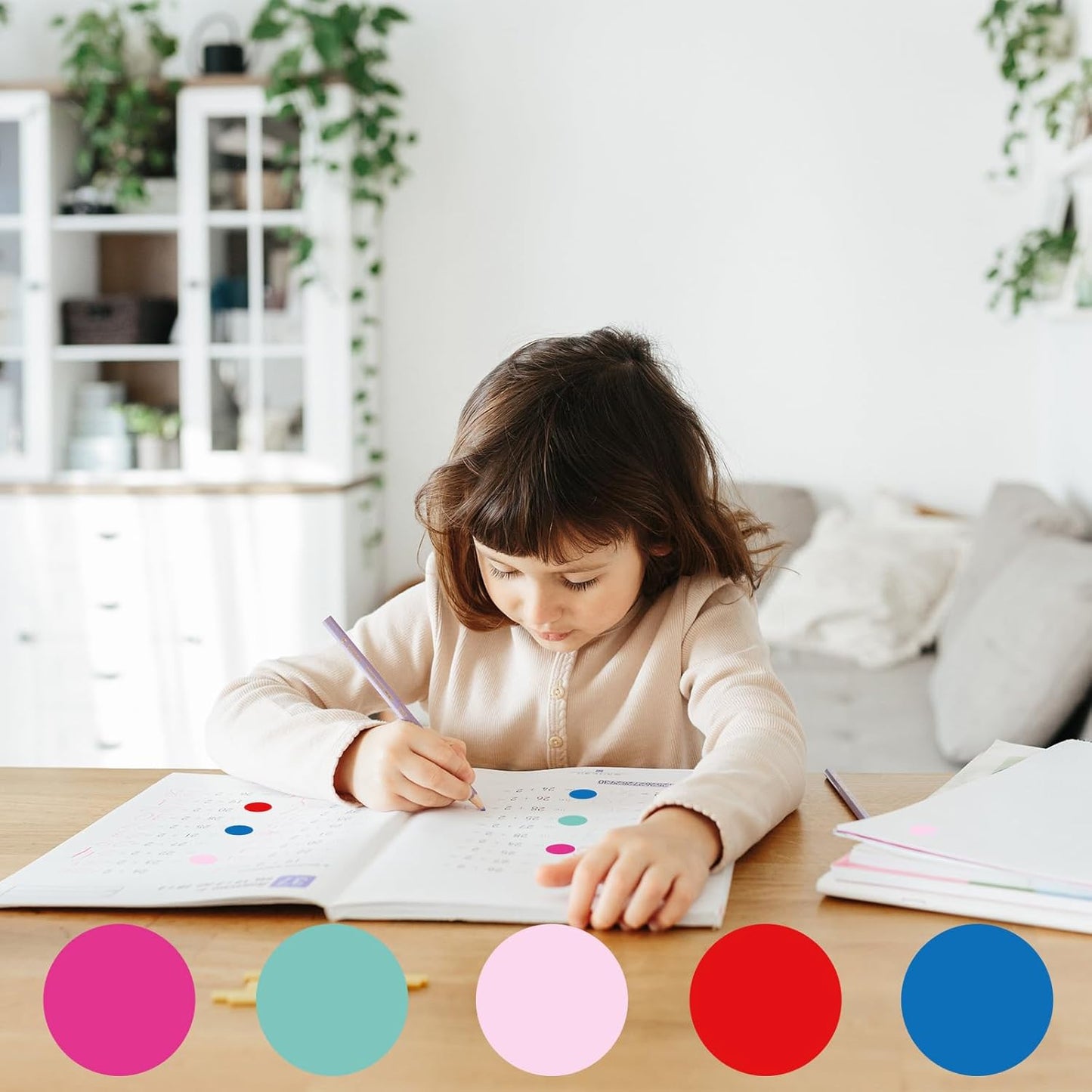 STARLIBOO Colored Dot Stickers, 1 Inch Pink Circle Color Code Label, Pink Waterproof Garage Sale Stickers, Yard Sale Price Labels (2 Rolls, 1000Pcs)