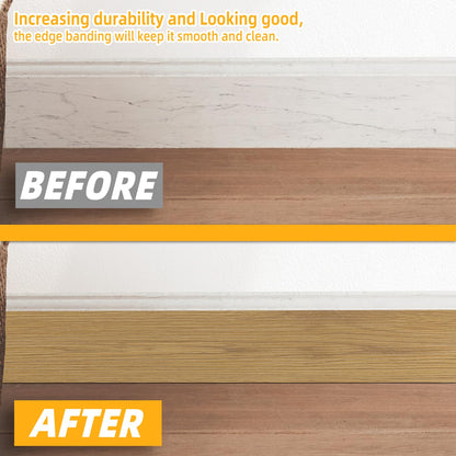 GSCIT Club Oak Wallpaper, 15.7 inch X 15ft Self Adhesive Wood Grain Repair Tape Patch for Tables, Chairs, Baseboards, Doors, Windows, Floors, Handicraft DIY.