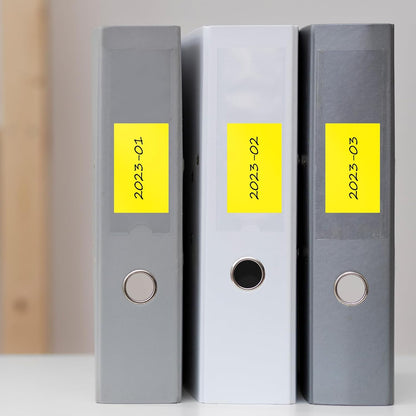 Yellow Color Coding Labels 3 × 2 Inches Self-Adhesive Rectangle Stickers Waterproof Name Tags for Office School Home 40 PCS