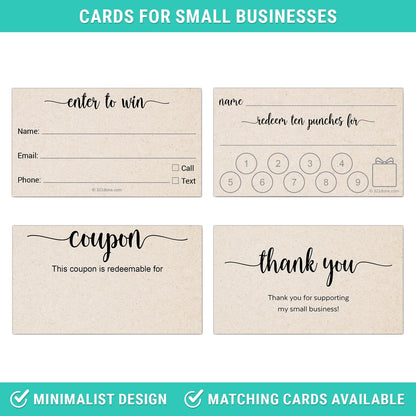 321Done Refer a Friend Card, Made in USA - 3.5x2 Kraft Tan, Customer Referral Discount Cards, Reward for Small Business Referrals Salon Spa - Pack of 50