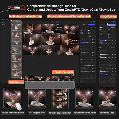 4K Native NDI|HX3(Certified) PTZ Camera PoE, 18X Optical Zoom, Simultaneous HDMI & SDI outputs, RTSP/RTMP(s)/SRT, Standalone IP Live Streaming to YouTube, Twitch for Meeting, Church, Event, Teaching