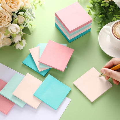 Fainne 24 Pack Sticky Notes Bulk Back to School Supplies Self Stick Note Pads Paper Memo for Office First Day of School Student Teacher Essentials (3x3inch,Fresh Color)