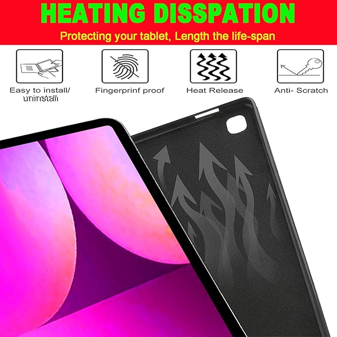 Keyboard Case for Samsung Galaxy Tab 10 FE Plus 13.1inch, S10 FE+ Smart Keyboard Case Magentic Keyboard Cover with S-Pen Holder, Pink