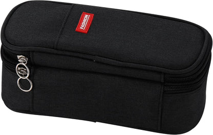 Big Pencil Case Large Capacity Pencil Bag with Zipper Pencil Pouch for Boys Girls Kids Adults Stationery Pencil Pen Case Organizer for School Office Black