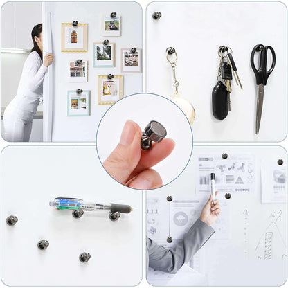 110Pcs Fridge Magnets Push Pin Magnets, Small Refrigerator Magnet s Rare Earth Magnet s for Magnetic Decorative, Strong Magnet s for Whiteboard, Classroom, Dry Erase and Locker