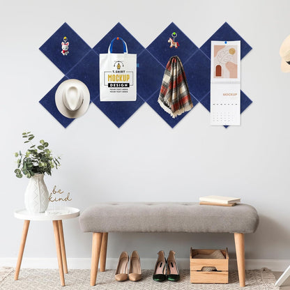 Smarpau Large Cork Board 48"x36", Bulletin Board for Walls, 12 Pack Pin Board Felt Corkboards with 35 Pushpins 50 Removable Security Stickers, Cork Boards for Office Home Decor