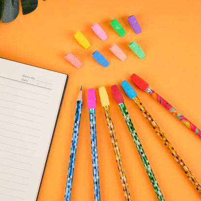 500 Pack Pencil Eraser Caps Pastel Colors Latex Free Pencil Pencil Eraser Toppers Arrowhead Caps Erasers for School Supplies,Deep Color