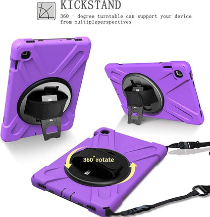 BRAECN for Samsung Galaxy Tab S5e Case 10.5 inch 2019, Heavy Duty Shockproof Case with 360 Rotating Kickstand/Hand Strap&Shoulder Strap for Galaxy Tab S5e 10.5‘’ Tablet SM-T720/SM-T725