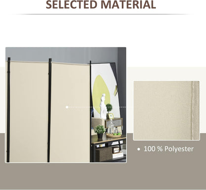 NicBex Room Divider 3 Panel Room Dividers with Fabric Panels Partition Room Dividers and Folding Privacy Screens 6FT Wall Divider for Home, Office, Room Separation,99.5"W x 19.75"D x 71.75"H, White