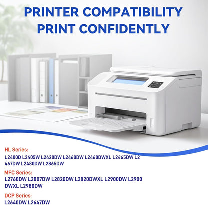 TN830 TN830XL 830XL Toner Cartridge for HL-L2460DW Toner High Yield Replacement for Brother TN-830 TN830 XL TN-830XL use with HL-L2460DW DCP-L2640DW HL-L2405W MFC-L2820DW HL-L2480DW Printer (2 Black)