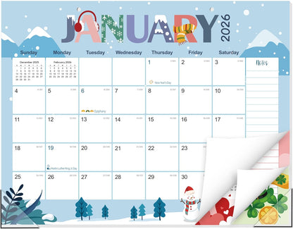 GuassLee Desk Calendar 2026-2027 Large 22" x 17" Desktop/Wall Monthly Calendar 18-Month School Year Planner Covers January 2026 to June 2027 with Julian Date&Notes for Easy Organizing
