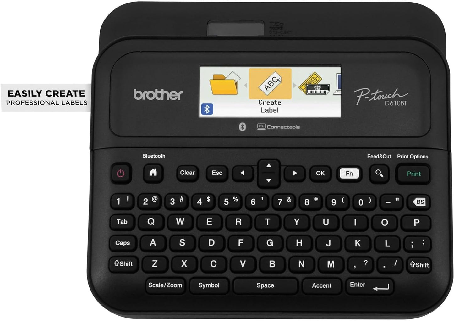 Brother P-touch PT- D610BT Business Professional Connected Label Maker | Connect and Create via Bluetooth® on TZe Label Tapes up to ~1 inch