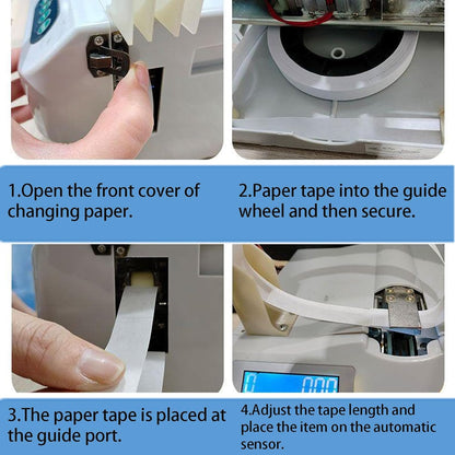 INTBUYING Cash Bundling Machine Fully Automatic Small Banknote Baling Machine Binding Speed 2 Secs Per Time Binding Machine for tie Bills Cards banknotes