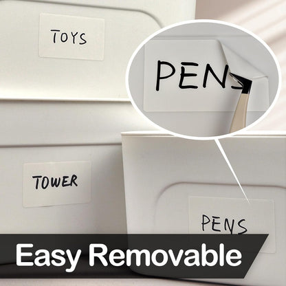 170Pcs White Removable Labels for Jars,for Storage Bins,for Food Containers with 2 Liquid Chalk Marker(White)