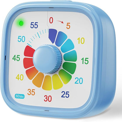 Timer for Kids, Pomodoro Timers for Kids Adults Toddlers, 60-Minute Countdown Desk Timer for Productivity, Efficient Work Study, Concentration of Attention
