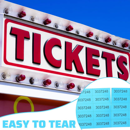 Kosiz 2000 Sheets Raffle Ticket 25 Bid Chinese Auction Tickets Tricky Tray Basket Raffle Sheets for Back to School Class Rewards Carnival Door Prizes Events(Red, Orange, Lake Blue)