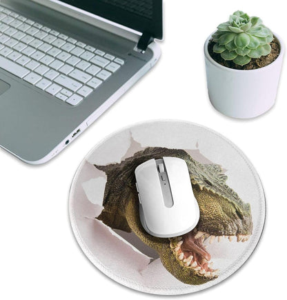 Dinosaur White Mouse Pads Mousepad, Anti-Slip Rubber Mouse Mat Desk Pad for Gaming Office Laptop Computer