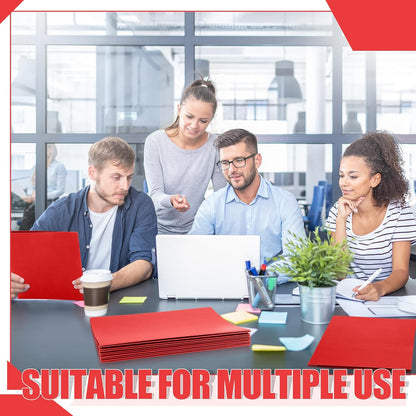 Zhanmai 15 Packs 8.5'' x 11'' Pressboard Report Covers, Metal Prong Fastener with Compressor, Letter Size 3'' Capacity Presentation Report Folder to Neatly Bind Reports, Proposals, Documents(Red)