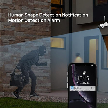 Hiseeu 3MP Wireless Security Camera System with 12 Outdoor Cameras, 16CH WiFi NVR, Color Night Vision, Spotlight & Siren, 2-Way Audio, 3TB Hard Drive, 24/7 Recording, Home Surveillance Kit
