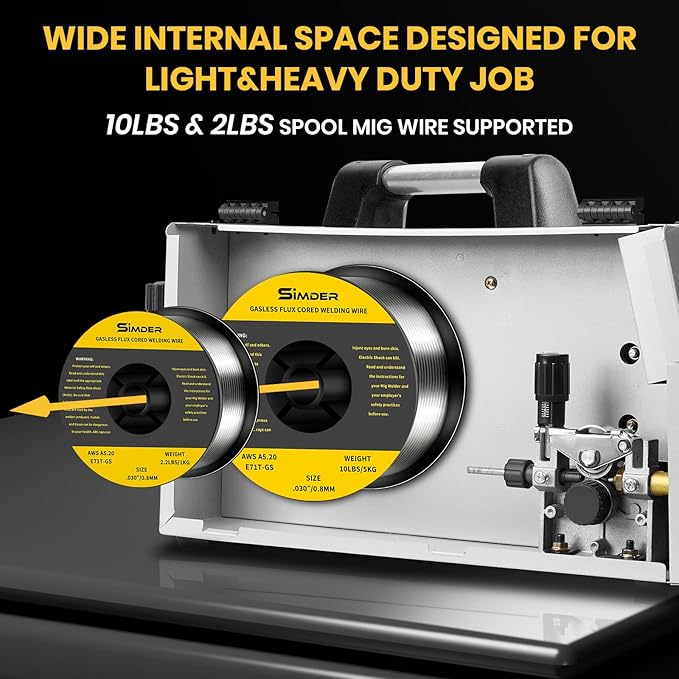 SSIMDER MIG Welder 6 in 1 Gas MIG/Flux Core/Spool/TIG/Stick/CUT 110V 220V 160A Welder Plasma Cutter Combo Welding Machine for Home DIY Outdoor Industrial Use