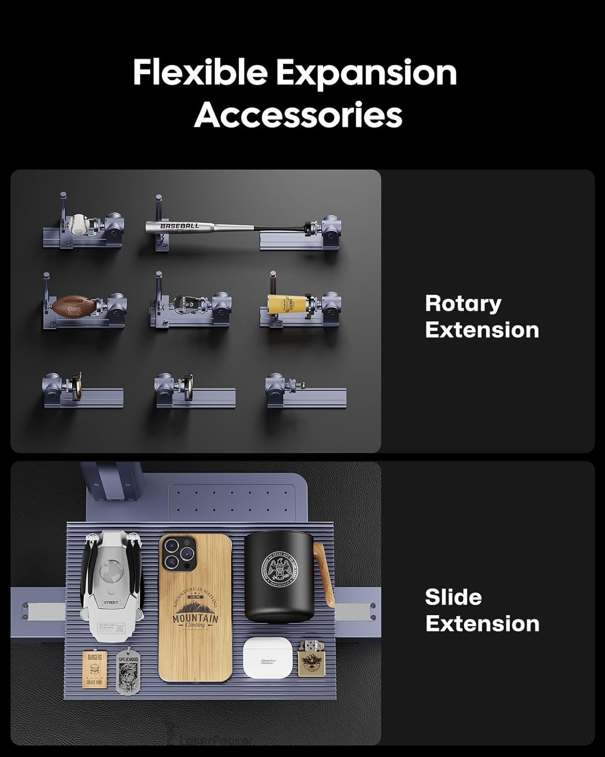 LaserPecker LP4 (Ultimate) with Desktop Air Purifier, Dual-Laser Engraver Cutter 160x300mm Workspace, Auto-Cleaning Smoke Fumes Engrave Tumblers Metal Wood Plastic Glass with Slide & Rotary Extensions
