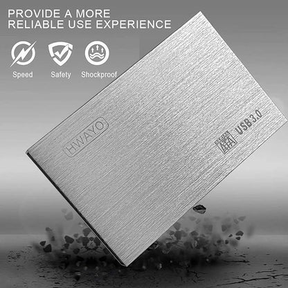 2.5'' HDD 320GB Ultra Slim Portable External Hard Drive USB3.0 Storage for Xbox One Console, PC, Laptop, MacBook (Silver)