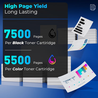 210X Toner Cartridges High Yield Compatible for HP 210X 210A Toner Color Laser jet Pro MFP 4301fdw MFP 4301fdn Compatible for Color Laser jet Pro 4201dw 4201dn MFP4301fdw MFP4301fdn (4 Pack with Chip)