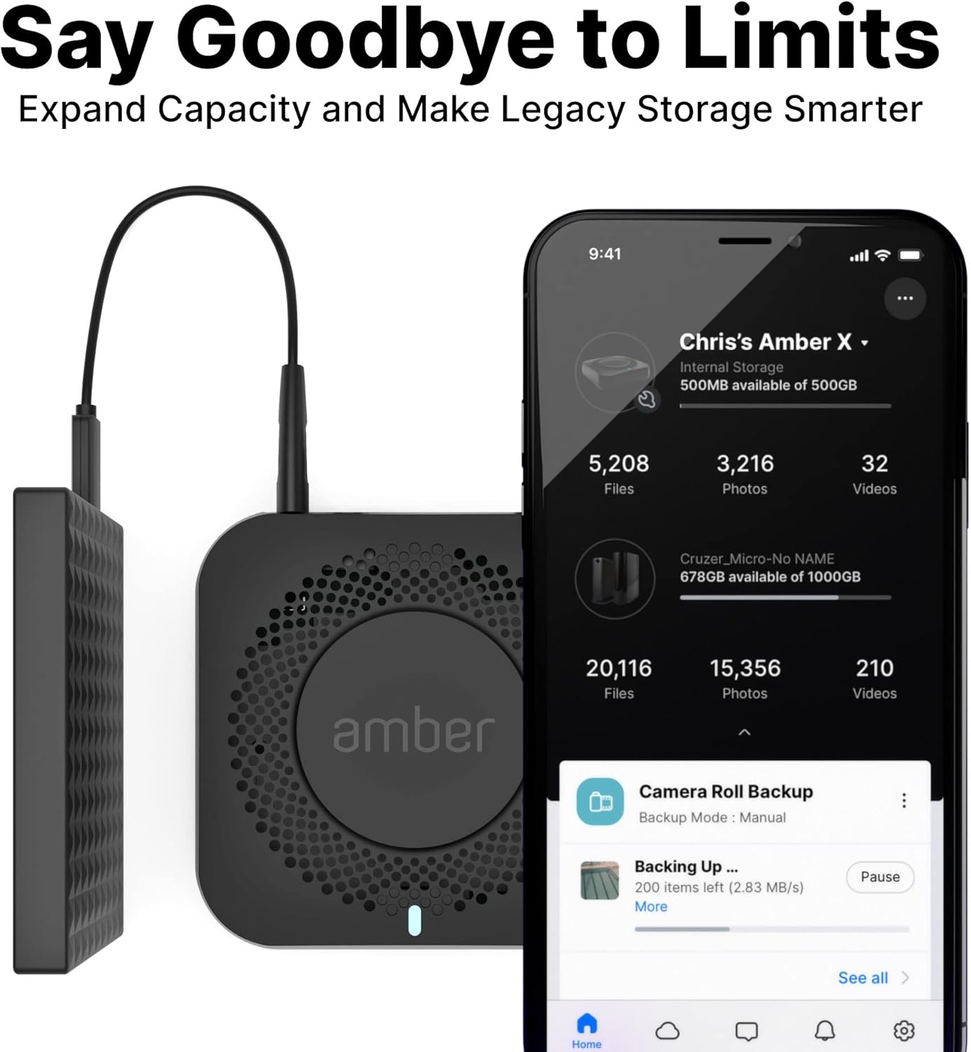Smart Personal Cloud Storage Device Data and Media Files, Built-in 512GB High-Speed SSD with USB Storage, Plex and Home Assistant/iOS/Android/Windows/Mac Compatible