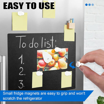 LOVIMAG 20 PCS Refrigerator Magnets, White Fridge Magnets Strong Magnet for Whiteboard, Small Neodymium Magnet Ideal for Push Pin, Office, Classroom, Map