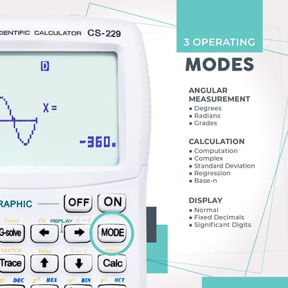 CATIGA Scientific Calculator with Graphic Functions - Multiple Modes with Intuitive Interface - Perfect for Students of Beginner and Advanced Courses, High School or College