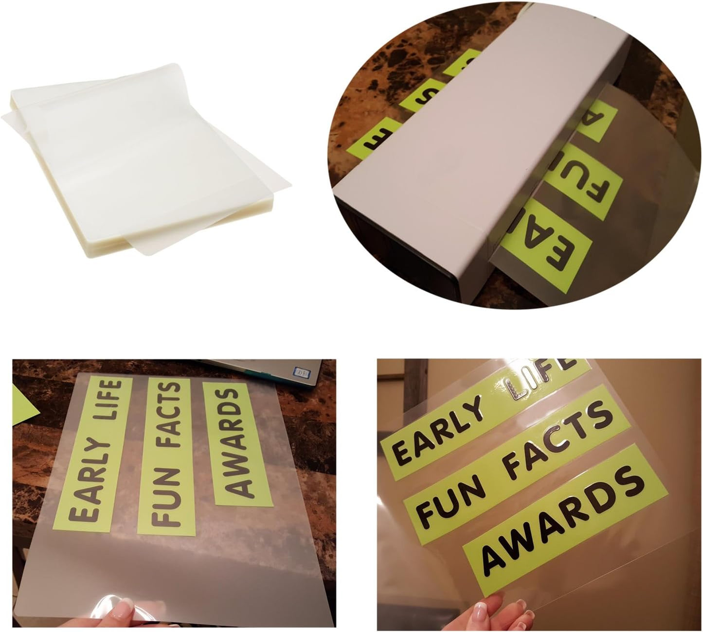 Immuson Thermal Laminating Pouches 8.9 x 11.4, 5 Mil Thickness, Crystal Clear Finish, 200 Pack