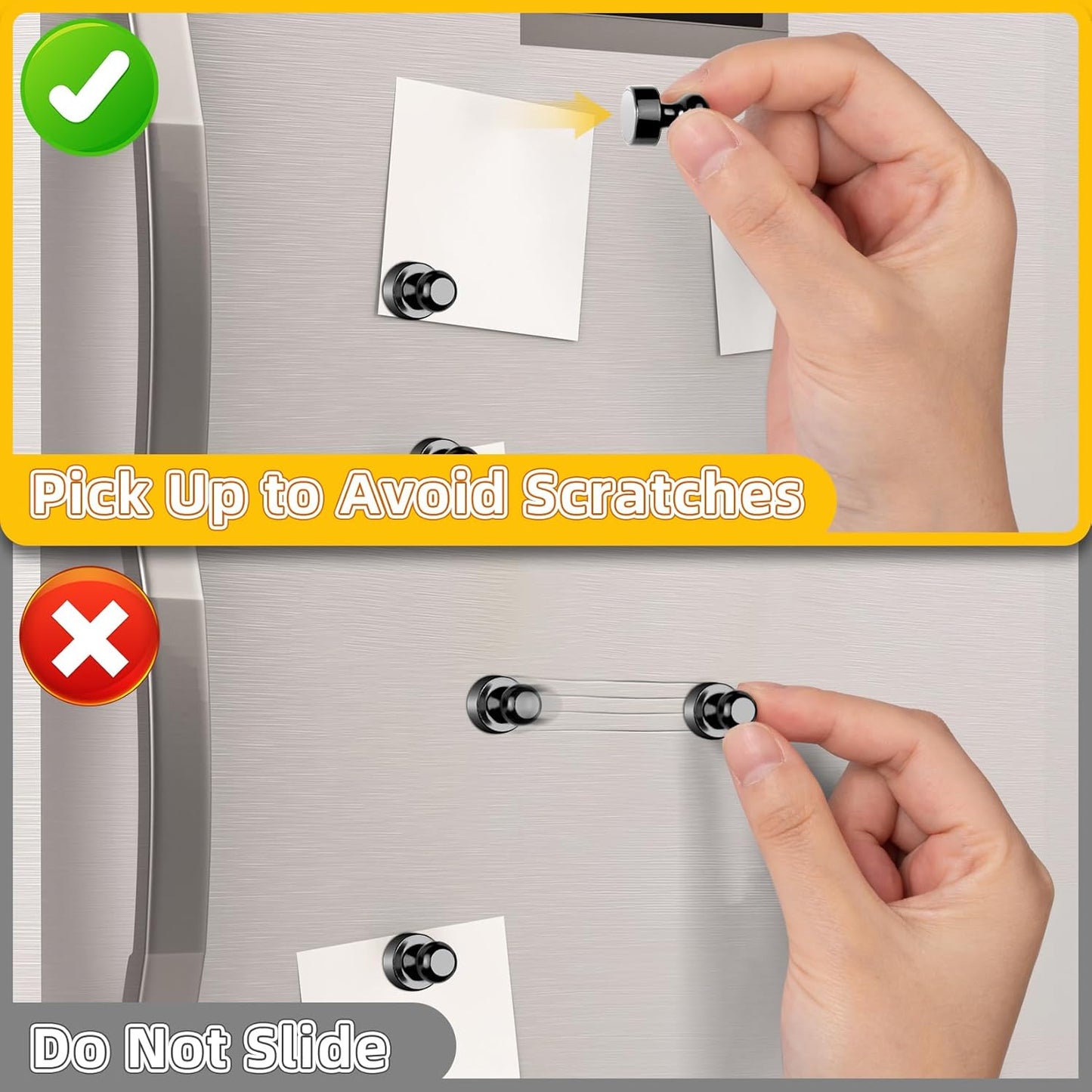 VNDUEEY 200 Pack Black Fridge Magnets, Refrigerator Magnets Whiteboard Magnets, Magnet Refrigerator, Magnetic Push Pins, Small and Strong Magnet for Home, Office, School, Locker and Map