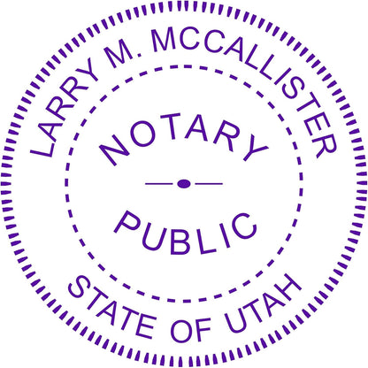 Utah Round Notary Stamp | Official State Notary Stamp | Official Seals | Meets State Specifications (Utah, Round Stamp)
