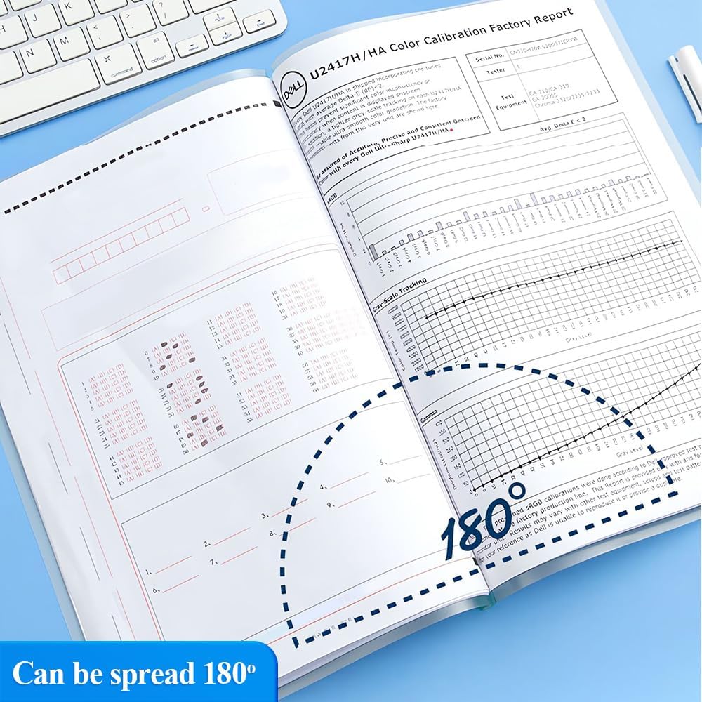 M&G 10 Pack Report Covers with Sliding Bar, 8mm Clear Report Covers for A4 and Letter Size Paper, 60 Sheet Capacity, Presentation File Folder Document Binder for School Office (Colored Sliding Bar)