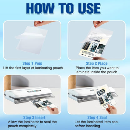 500 Pack 5mil 2.25“x3.75" Thermal Laminating Pouches Badge Laminate Pouches Clear Laminated Luggage Tags Printable Laminator Pouches for Business Permits Cards (200, 3"x5"-5mil)