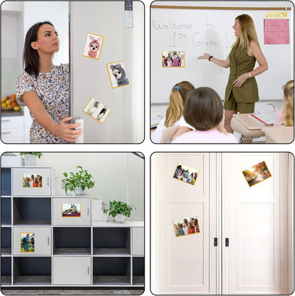 Yellow Magnetic Picture Frame 4X6 for Refrigerator 10 Pack,Photo Magnets Sleeves