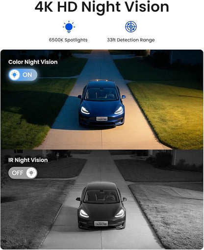 REOLINK 4K 4G LTE 360° Cellular Security Camera Wireless Outdoor +128G SD Card - 4Pack, No WiFi Solar Powered, SIM Card Included, 8MP Color Night Vision, Local/Cloud Storage, Go PT Ultra+Solar Panel 2