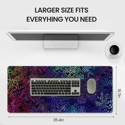 35.4 x 15.7 inches, Large Desktop Mouse pad, Keyboard and Mouse Pads for Work and Home Computers, and Large Laptop Mouse mat，Colorful Patterns