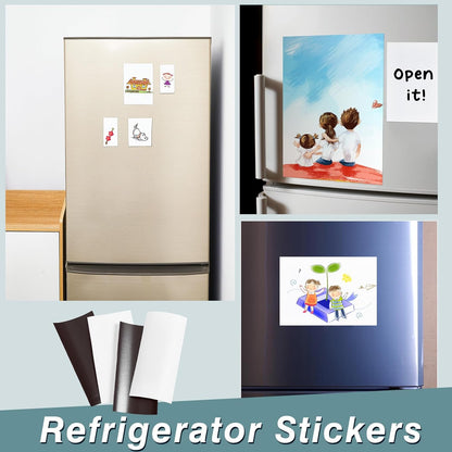 Amylove Blank White Surface Magnet Sheets 24 Inch x 3 Feet, 30 Mil Magnetic Roll Printable Flexible Vinyl Blank Magnetic Sign Sheet Safe for Vehicles DIY Craft Project