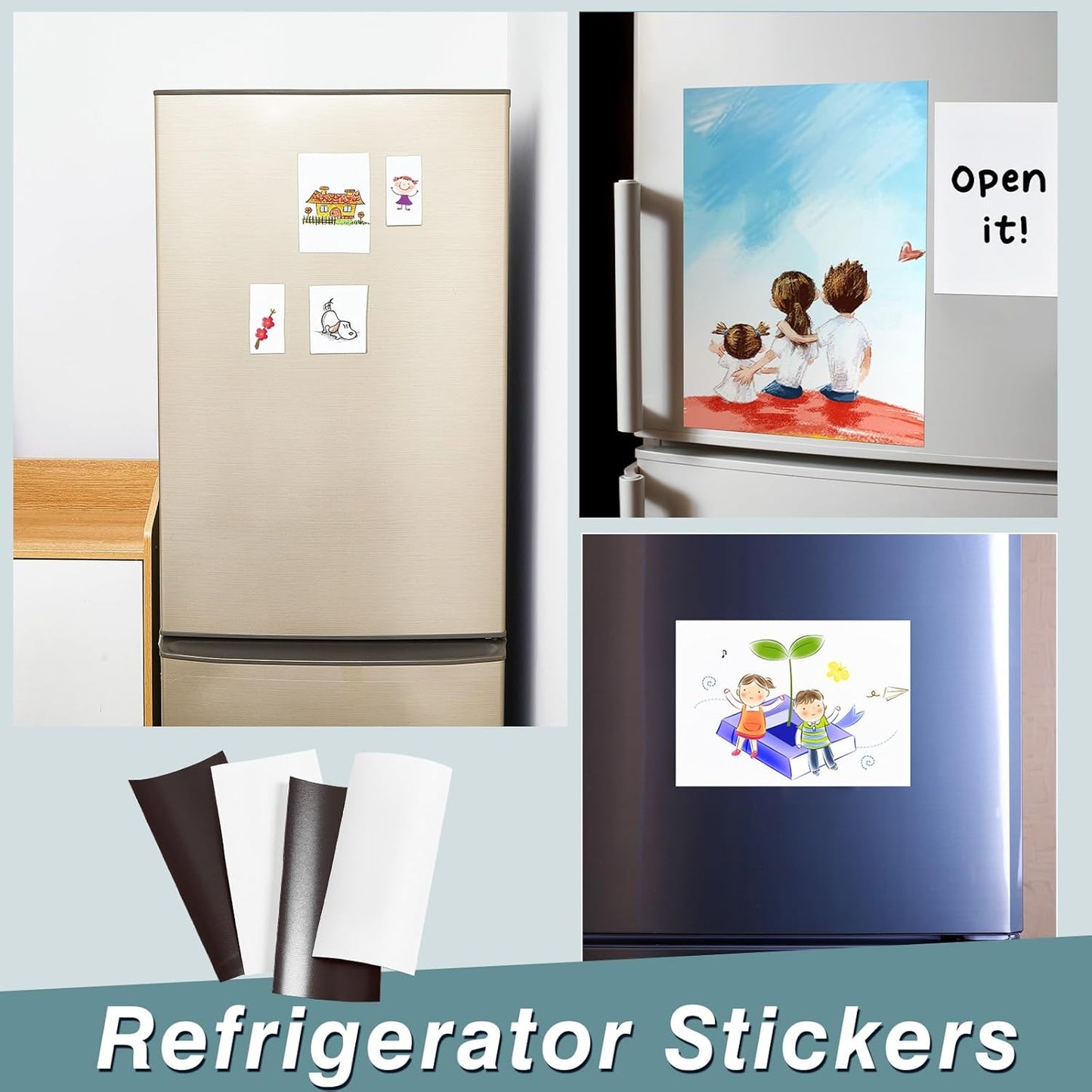 Amylove Blank White Surface Magnet Sheets 12 Inch x 6 Feet, 30 Mil Magnetic Roll Printable Flexible Vinyl Blank Magnetic Sign Sheet Safe for Vehicles DIY Craft Project