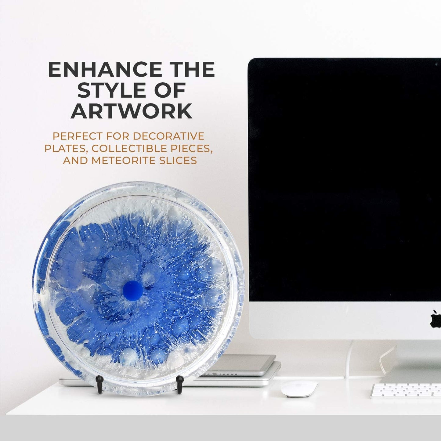 TR-LIFE Plate Stands for Display - 6 Inch Stand + Metal Frame holder stand Picture, Decorative Plate, Book, Photo Easel (2 Pack)