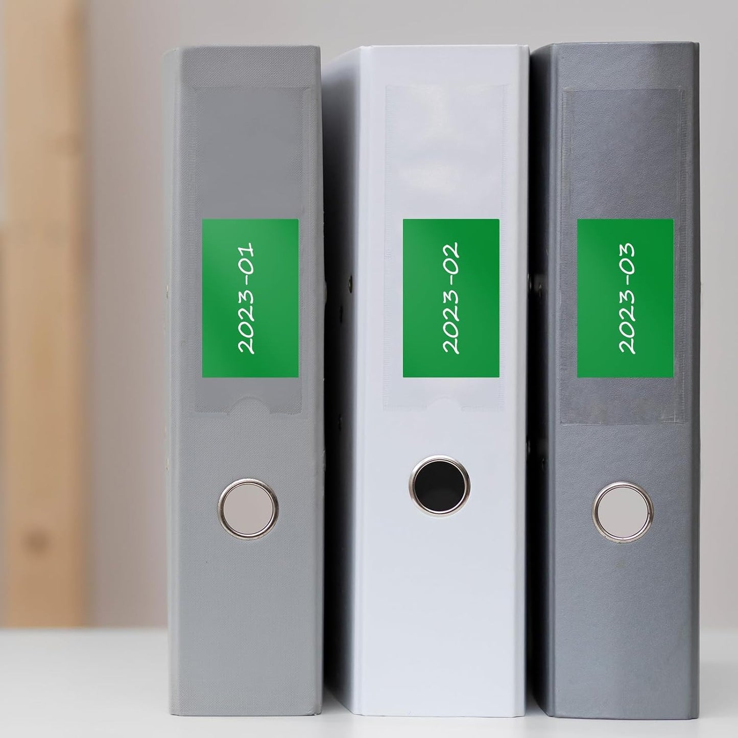 Green Color Coding Labels 3 × 2 Inches Self-Adhesive Rectangle Stickers Waterproof Name Tags for Office School Home 40 PCS