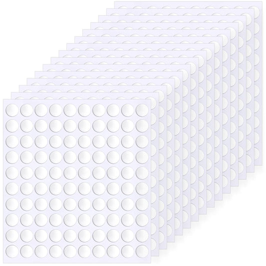 1500 Pieces Double Sided Adhesive Dots Clear Sticky Tack Tape Removable Stickers Acrylic Round Putty Waterproof Sticky Dot for Balloon Craft DIY Art Office Supplies (10mm, 1500)