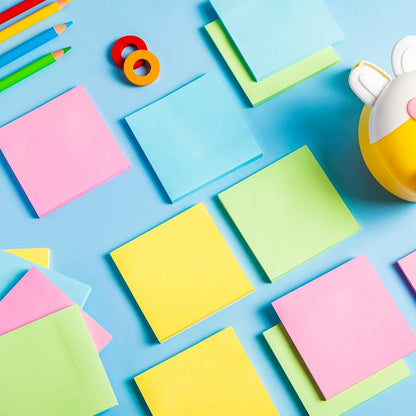 Fainne 120 Pack Sticky Notes Bulk Back to School Supplies Self Stick Note Pads Paper Memo for Office First Day of School Student Teacher Essentials (3 x 3 Inch,Simple Color)