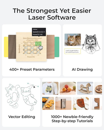 xTool S1 40W Laser Cutter and Laser Engraver for Tumblers, 23.93" x 15.16" Bed Size, 600mm/s Speed, Laser Engraving Machine, Laser Engraver for Wood and Metal, Acrylic, Big Project - Rotary Bundle