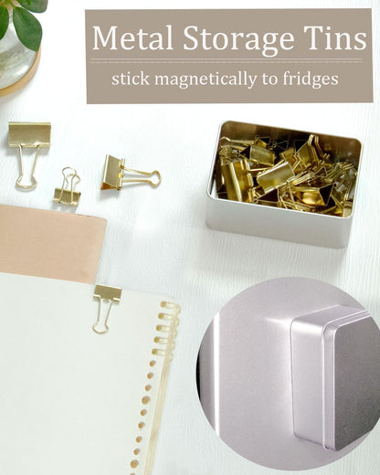 Assorted Binder Clips 0.75/1/1.25in 25-Pack -Gold Tone Clips for Office & Home