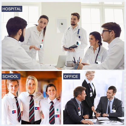 Honoson 50 Pcs Heavy Duty Retractable Badge Reels Batch ID Badge Holder Retractable Clip Bulk Key Holder with Ring for Office Worker Employee, Doctor Nurse Gifts (Multicolor)